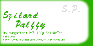 szilard palffy business card